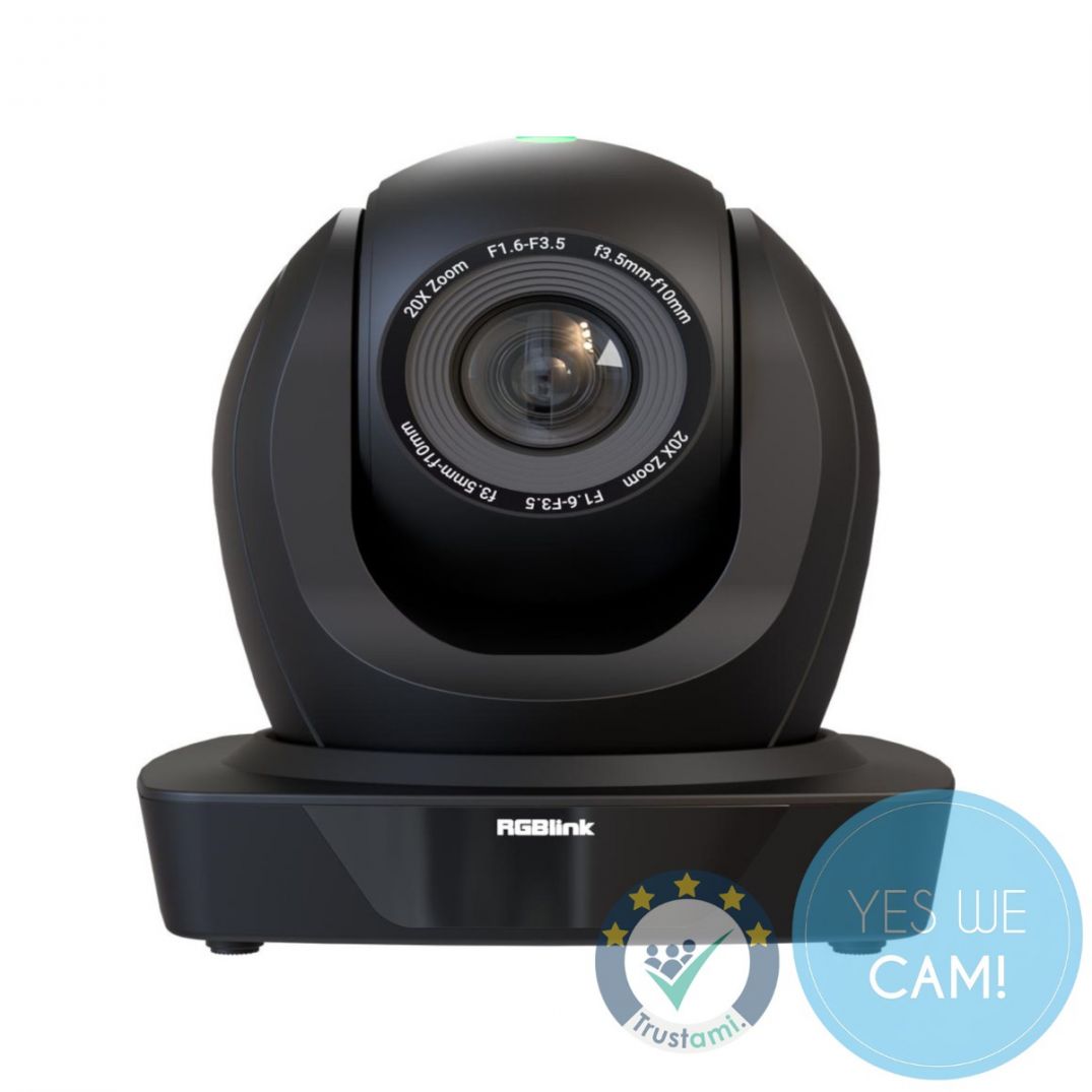 RGBlink Gen2 VUE PTZ Kamera 4K AI Tracking 20x optischer Zoom Frontansicht