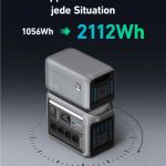 Anker SOLIX C1000X mit BP1000 Erweiterungsbatterie zur Erhöhung der Gesamtkapazität von 1056 Wh auf 2112 Wh