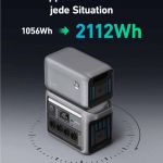 Anker SOLIX C1000X mit BP1000 Erweiterungsakku zur Verdopplung der Gesamtkapazität von 1056 Wh auf 2112 Wh