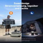 Anker SOLIX PS60 faltbares Solarpanel im aufgeklappten Zustand zur Solarladung