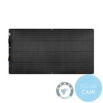 DJI LINKSOLAR 200W flexibles Solarpanel in gerader Frontansicht mit integrierten Anschlusskabeln