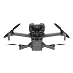 DJI Mini 5 Pro, Unterseite in Frontansicht mit Kamera-Gimbal und Bodensensoren, Arme ausgeklappt