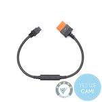 DJI Power SDC für XT60 Netzkabel 12V in kompletter Ansicht mit beiden Anschlüssen