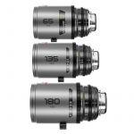 DZOFILM Pavo 2x anamorphic Prime C set macro 65mm/180mm T2.8, 135mm T2.5 - Neutral Coating - PL&EF mount - metric