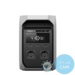 EcoFlow DELTA 3 Classic Powerstation Frontansicht mit Display, AC-Steckdosen und USB-Anschlüssen