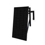 Sunshare Ray Cement Bracket mit montiertem Solarmodul in schräger Seitenansicht für Betonbalkone
