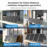 SUNSHARE Ray Lite 200W Solarmodul installiert auf Balkon Balkonkraftwerk Anwendung