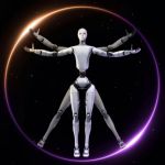 Unitree H2 – Vitruvian Robot: Symbolische Darstellung von Bewegungsfreiheit & KI-Design