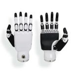 Weiße und schwarze Unitree RH56DFQ-2R Roboterhand rechts ohne Handgelenk für humanoide Robotik und präzise Greifprozesse