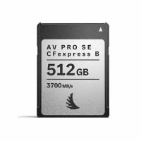Detailaufnahme der ANGELBIRD 512 GB Speicherkarte mit Stable Stream™ Technologie